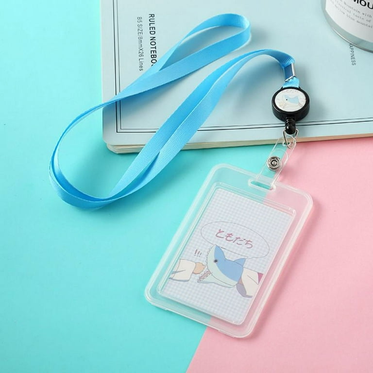 Retractable Lanyards Id Badge Holder Leather Bus Pass Case Cover Bank  Credit Card Holder Strap Cardholder Office Supplies - AliExpress