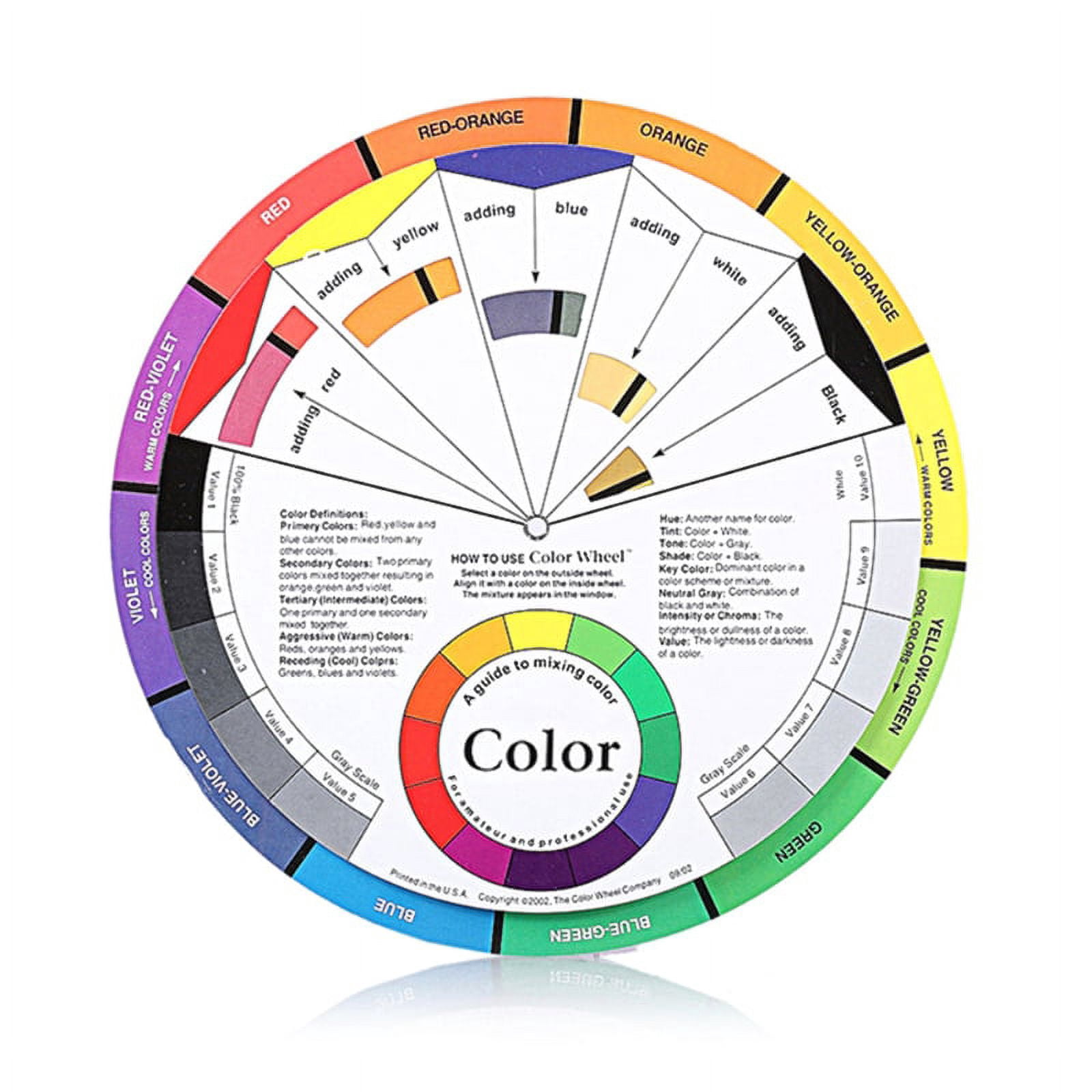 SPHET New Professional Paper Card Design Color Mixing Wheel Ink Chart ...
