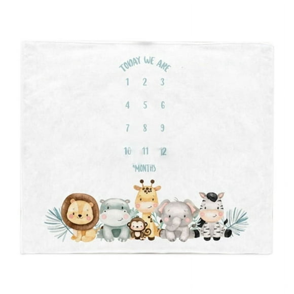 SPHET Twin Baby Monthly Record Growth Milestone Blanket Swaddle Wrap Photography Props