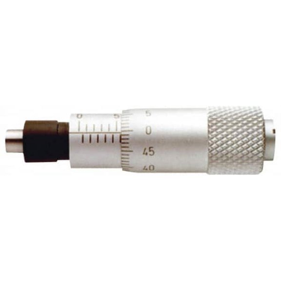 SPI 1/2 Inch, 0.51" Thimble, 0.2" Spindle Diameter x Mechanical Micrometer Head 2.3" Long, Accurate Up to 0.0002 Inch, Flat Spindle