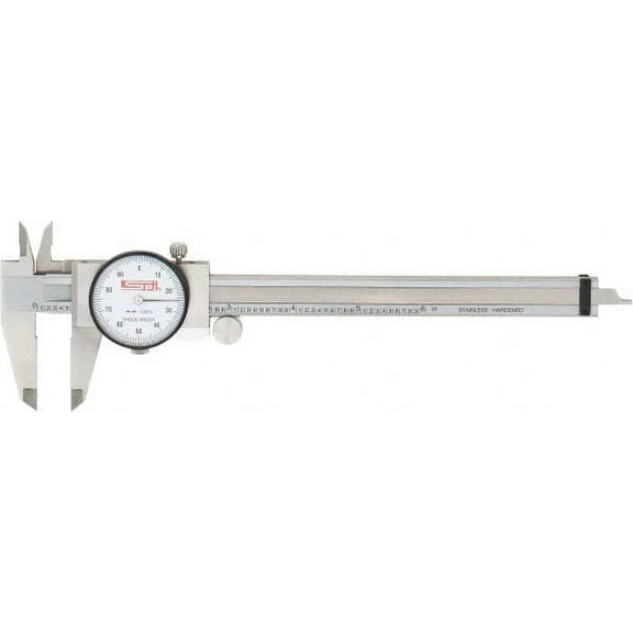 SPI 17-970-5 Calibrated Dial Caliper with White Dial, 0" to 6 inch Range