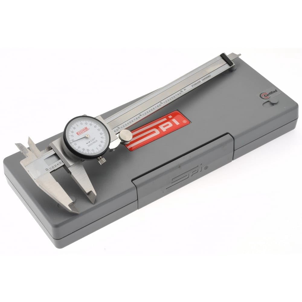 SPI 17-972-1 Calibrated Dial Caliper: White Dial, 0 to 6" Range ...