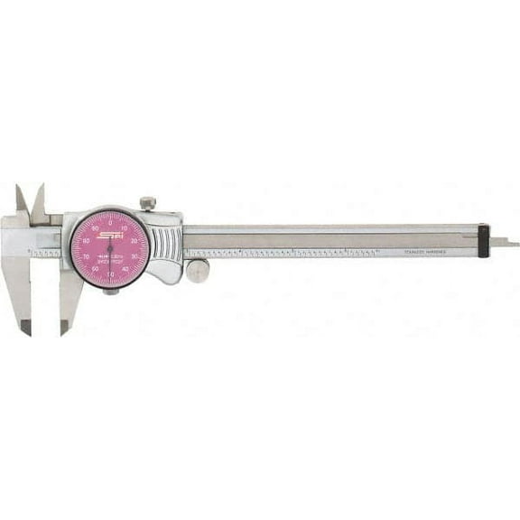 SPI 17-986-1 Purple Face Dial Caliper 0" to 6", 0.001" Graduations, 0.1" per Rev