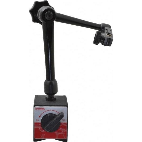 SPI 180 Lb Magnetic Force, Fine Adjustment Indicator Positioner & Holder with Base Articulated Arm, Rectangular Base, 2.17" Base Height, 2.36" Base Length, 2" Base Width