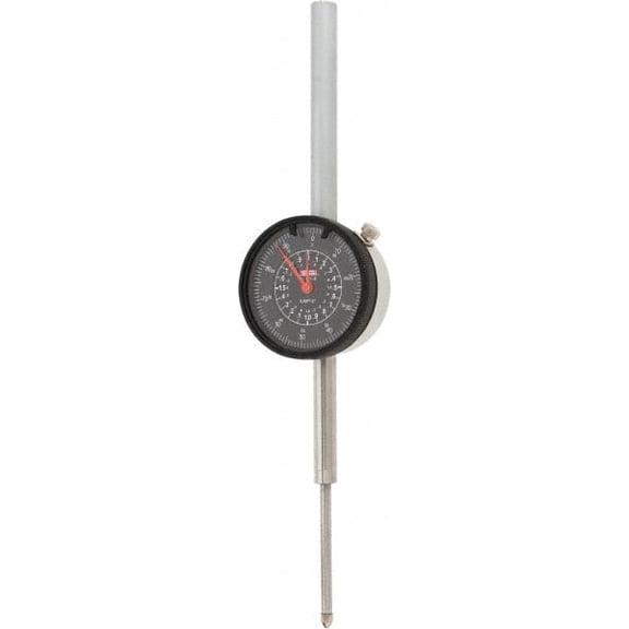 SPI 2" Range, 0-100 Dial Reading, 0.001" Graduation Dial Drop Indicator 2.2" Dial, 0.1" Range per Revolution, 0.004" Accuracy, Revolution Counter, Includes NIST Traceability Certification