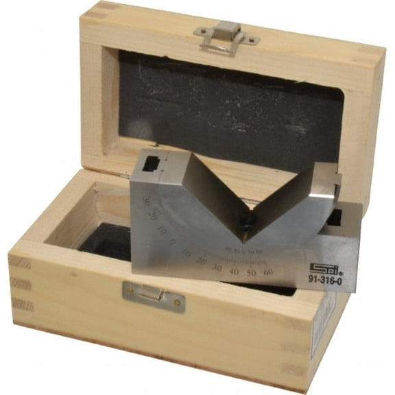 SPI 3-3/4 Inch Long x 1-3/16 Inch Wide x 2 Inch High, Tool Steel, 0 to 60 Adjustable Angle Block