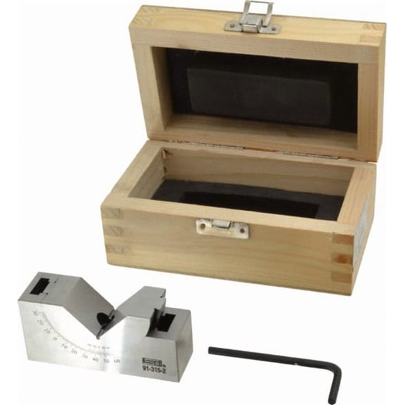SPI 3 Inch Long x 1 Inch Wide x 1-11/32 Inch High, Tool Steel, 0 to 60 Adjustable Angle Block