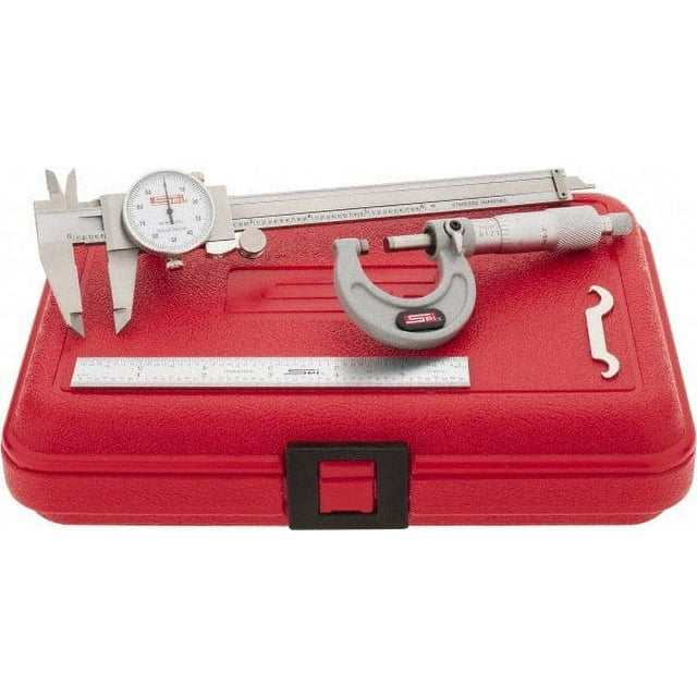 SPI 3 Piece, Machinist Caliper and Micrometer Tool Kit