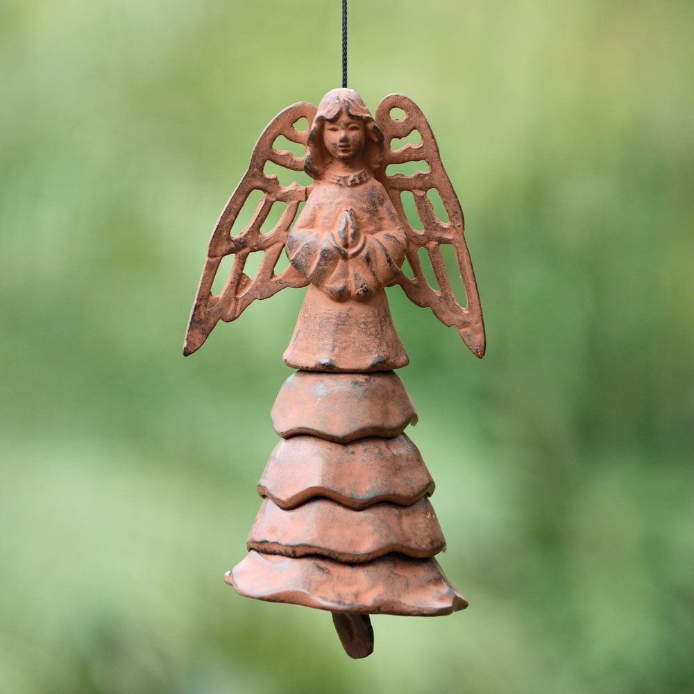 Rustic Brown Aluminum Angel Wind Chime