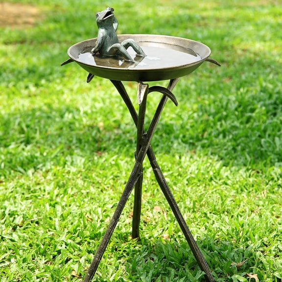 SPI Aluminum Cool Frog Birdbath