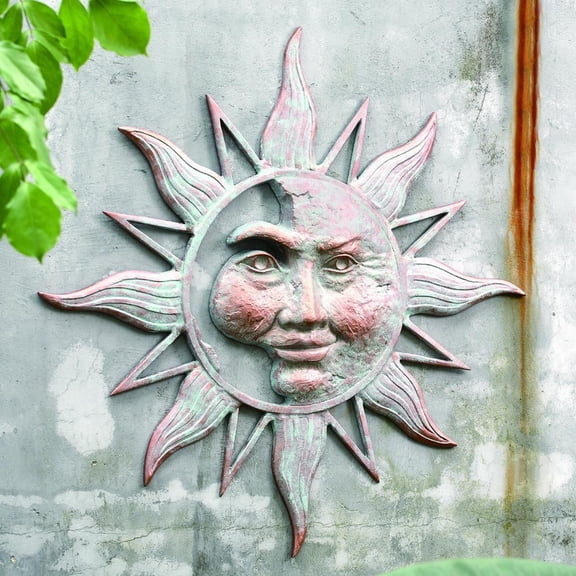 SPI Aluminum Half Face Sun Wall Plaque