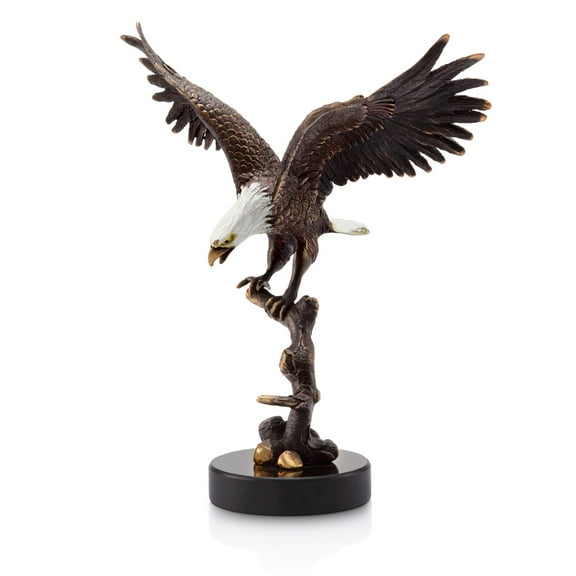 SPI Brass Eagle on Branch Statue