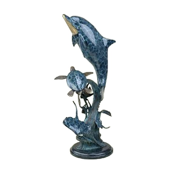 SPI Dolphin Seaworld Brass Statue 29 inches Tall