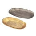 thumbnail image 1 of SPI Home Set of 2 Aluminum Bronze and Brass Finish Oval Platters 16 X 9, 1 of 1