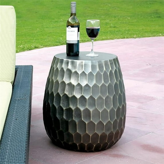 SPI Home Honeycomb Pattern Aluminum Garden Stool