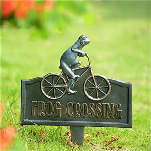 SPI Home 34803 Frog Crossing Garden Sign - 16 x 13.50 x 0.50 in.