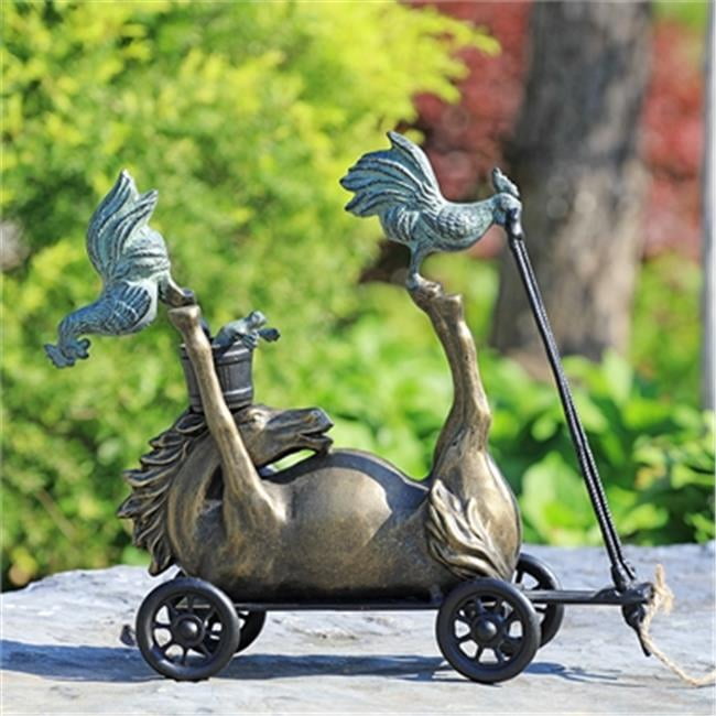 SPI Home 34893 Barnyard Racer Pull Along Horse, Duck & Chickens - 14 x ...