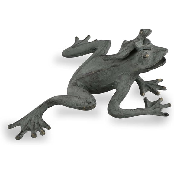 SPI Home 41077 Greywash Mama and Baby 6.5 x 17 Aluminum and Iron Outdoor Garden Figurine Statue Sculpture