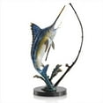 thumbnail image 1 of SPI Hand Painted Fighting Marlin with Tackle Statue 15 inch, 1 of 3