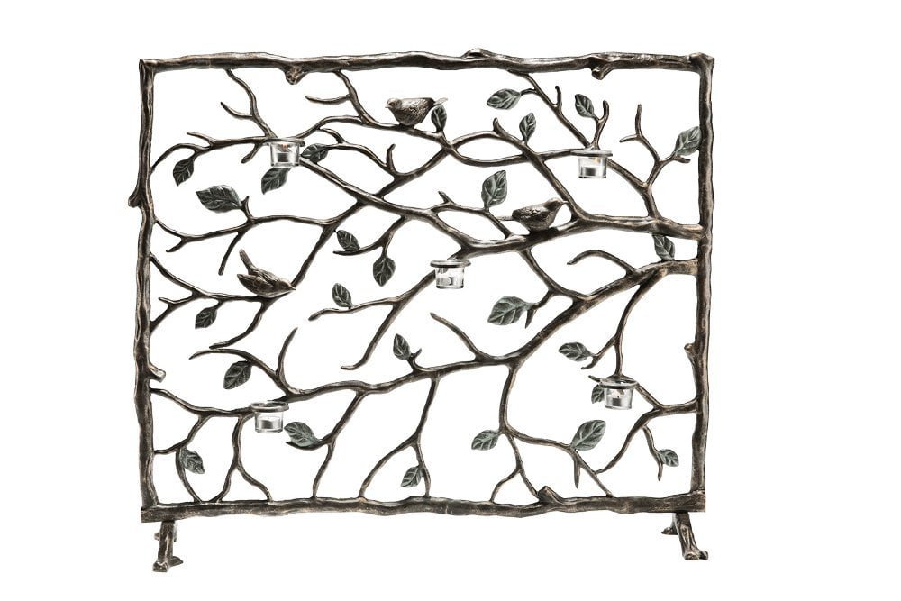 Bird Screen Rack SPI Home Bird and Branch Aluminum Fireplace Screen - Walmart.com
