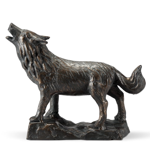 SPI Home Moonlight Howler Wolf Statue 9.5" x 11.5" x 3.5"