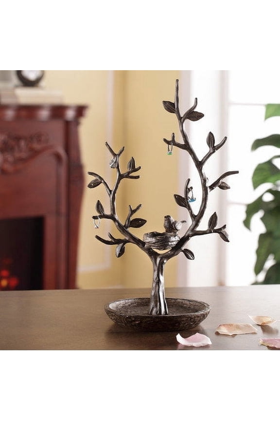 Home Nest Bird and Twig Tree Jewelry Stand