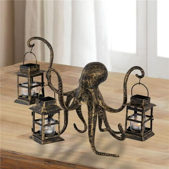 SPI Home Octopus Lantern 13.5" x 13.0" x 13.0" 4.0 lbs. Aluminum
