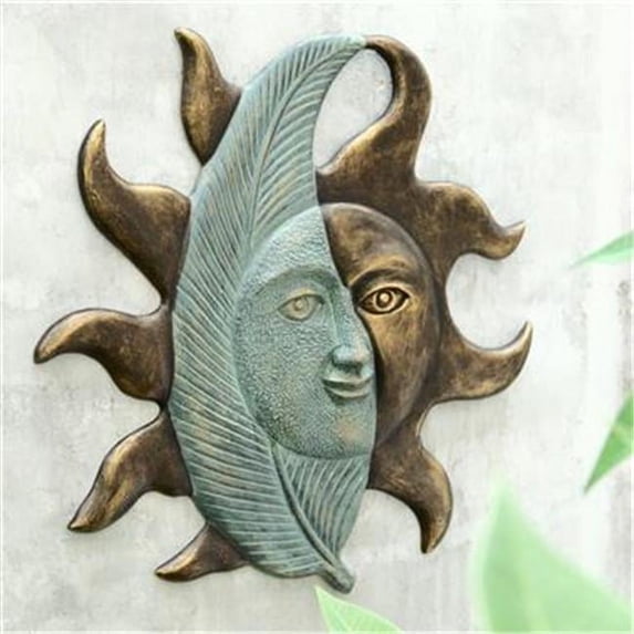 SPI Aluminum Leaf and Sun Face Wall Hanging