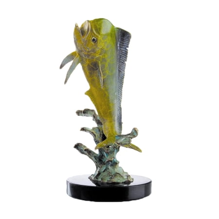 SPI Little Bully Mahi Mahi Fish Brass Statue