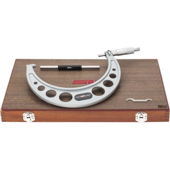 SPI Mechanical Outside Micrometer, 6" to 7" Range, 0.0002" Accuracy, NIST Cert