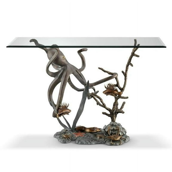 SPI Octopus & Sea Life Console Table - 32 x 48" Aluminum