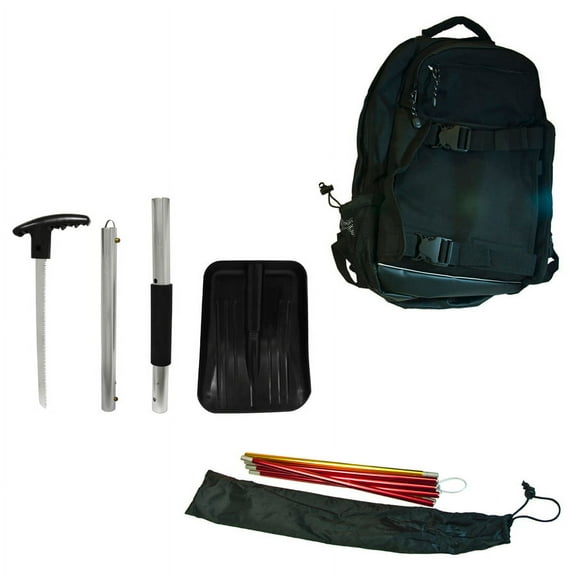 SPI Off-Trail Snowmobile Kit - Back Pack - Avalanche Probe - Shovel - Saw