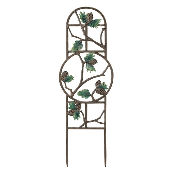 SPI Pinecone and Branch Trellis 34" x 11" x 0.5" 2.3 lbs. Aluminum