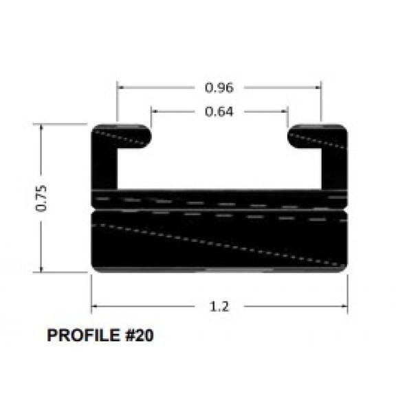 SPI SLIDE PROFILE 20 BLACK 56"