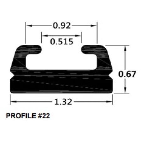 SPI SLIDE PROFILE 22 BLACK 66"