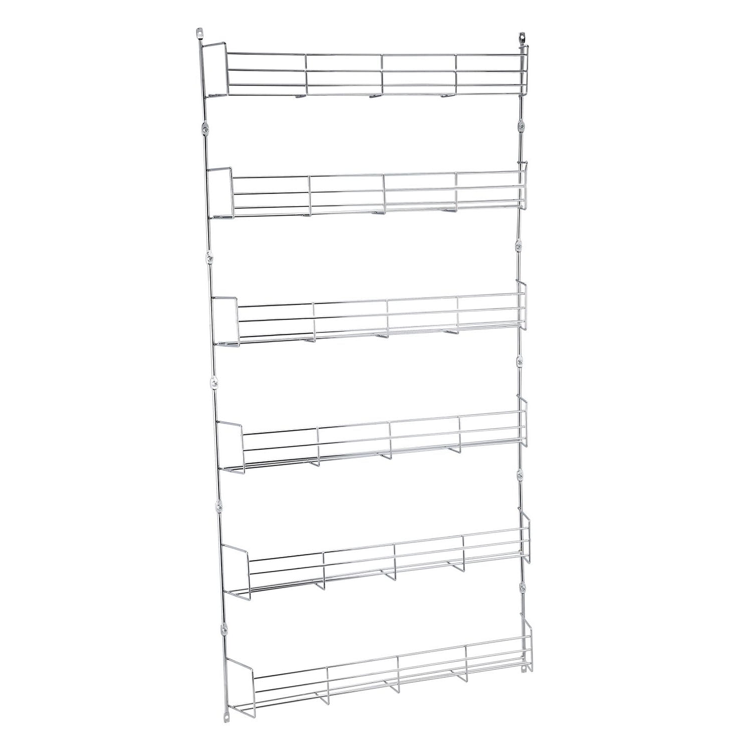 SPICE HERB JAR RACK HOLDER FOR KITCHEN DOOR CUPBOARD STORAGE WALL 6