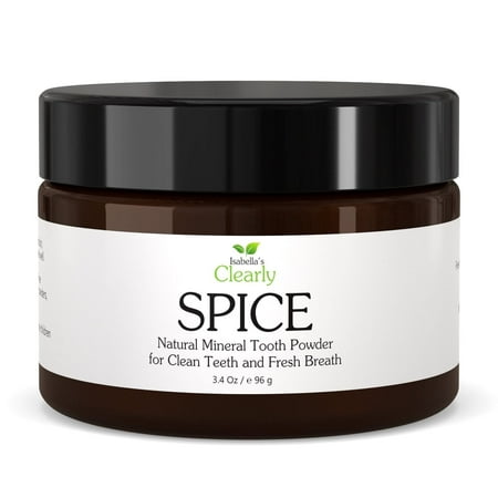 SPICE Remineralizing Tooth Powder | Teeth Whitening Natural Toothpaste Fluoride Free for Adults, Kids, Sensitive Teeth & Gums | Organic Xylitol, Baking Soda, Clay, Cinnamon, Clove
