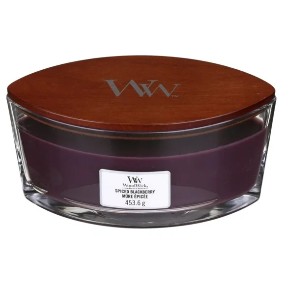 SPICED BLACKBERRY Ellipse HearthWick Flame Scented Candle by WoodWick