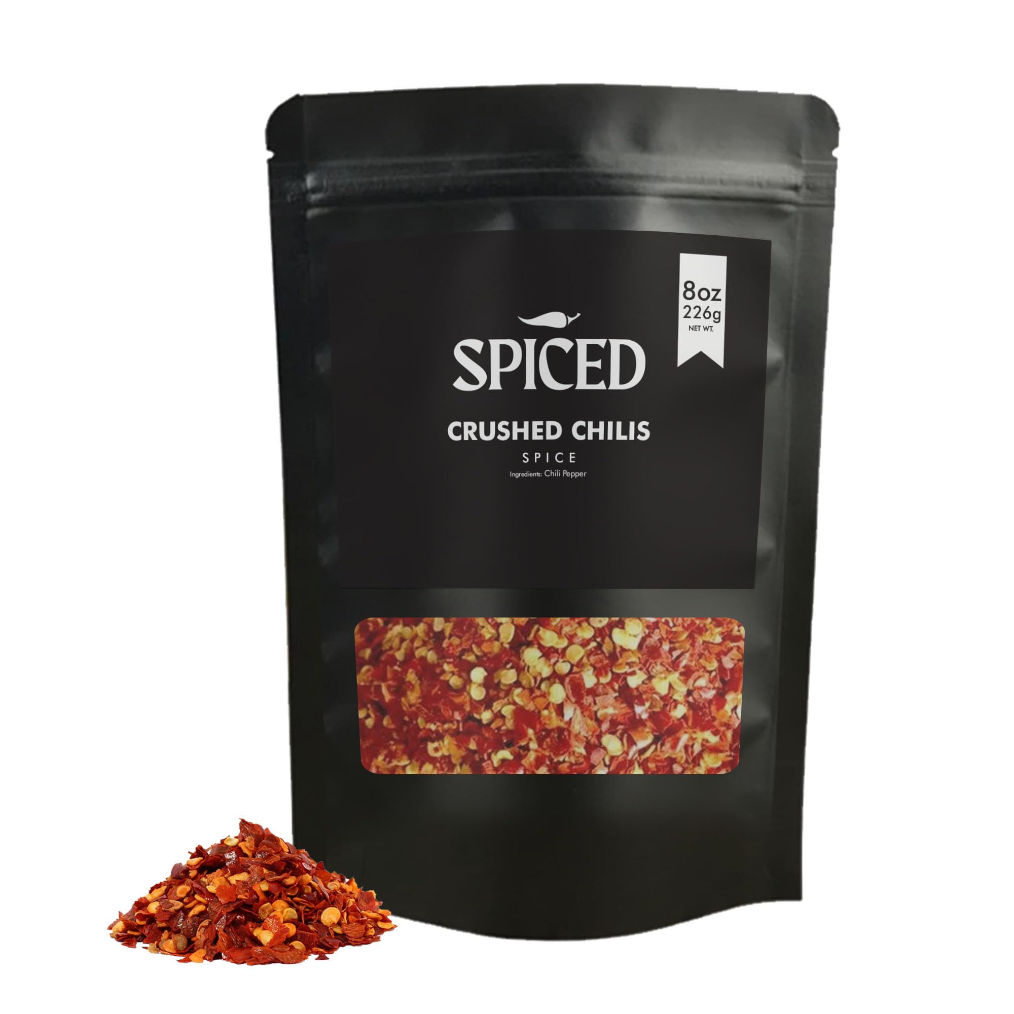 SPICED Crushed Chili Pepper, MMF7 8oz of Chili Pepper in Resealable Bag