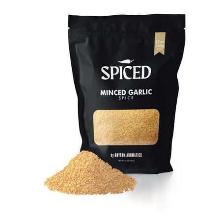 SPICED Dried Minced Garlic, 12 Oz. of Finely Minced Garlic, Great for Everyday Cooking and Seasoning
