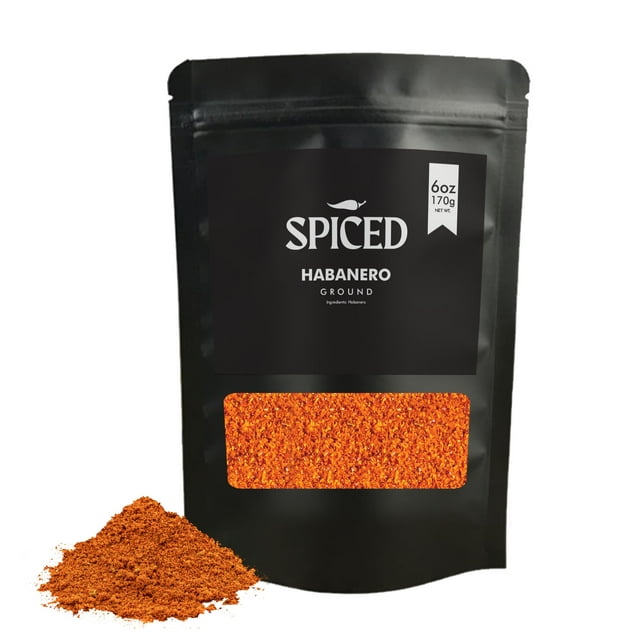 SPICED Habanero Chili Powder, 6oz of Ground Habanero Pepper in Closable