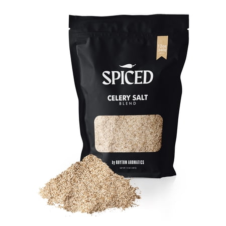SPICED Salt and Celery Blend, 12 Oz Mixture of Salt and Celery in Closable Bag for Culinary Use, Great for Roasting, Grilling, Cooking Meat, Vegetables and Salad