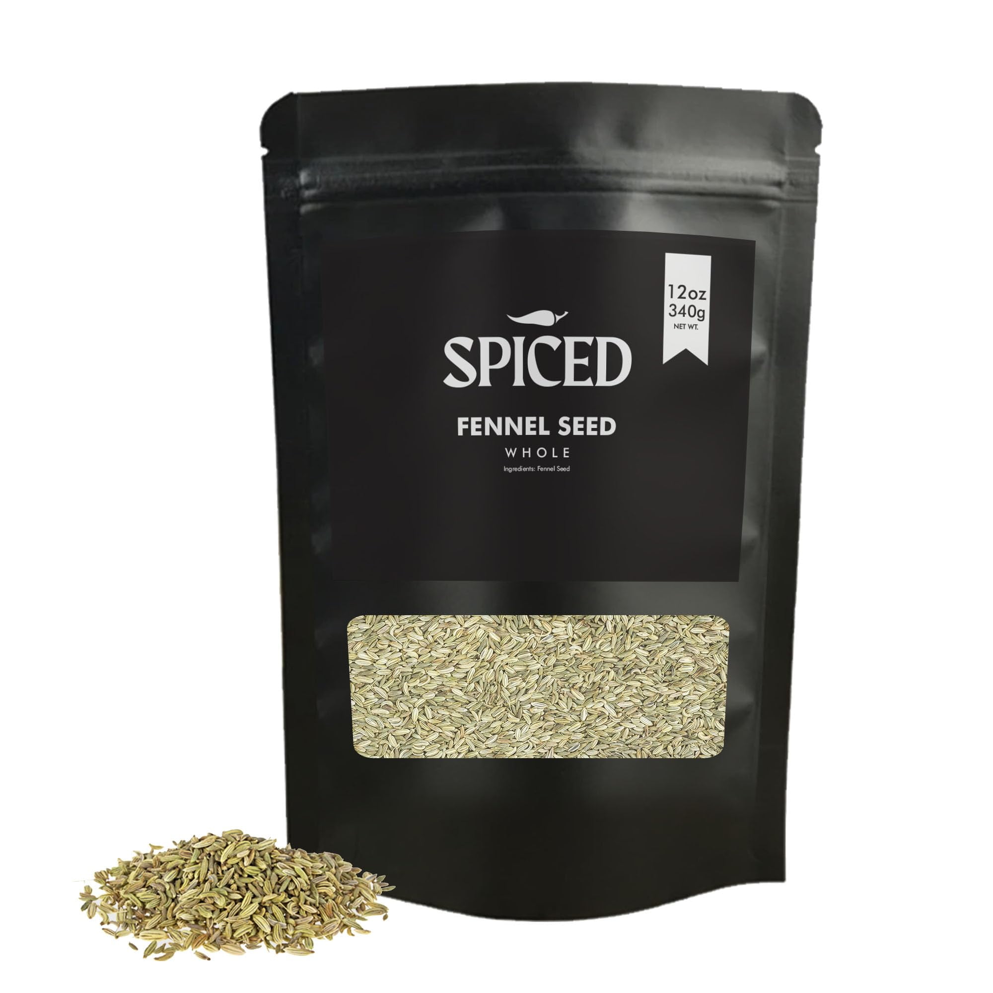 SPICED Whole Fennel Seed, OIF8 12oz of Gourmet Fennel Seeds in