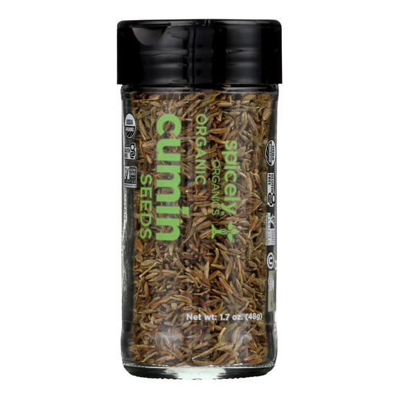 SPICELY ORGANIC - Organic Whole Cumin Seeds - 1.7 oz, Case of 3