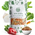 thumbnail image 1 of SPICES VILLAGE Dried Ramen Toppings [ 1 lb ] - Dehydrated Vegetables Mixed Vegetables Flakes, Mix of Carrot, Onion, Red & Green Bell Pepper, Celery, Cabbage & Spinach Flakes - Kosher, Gluten Free, 1 of 6