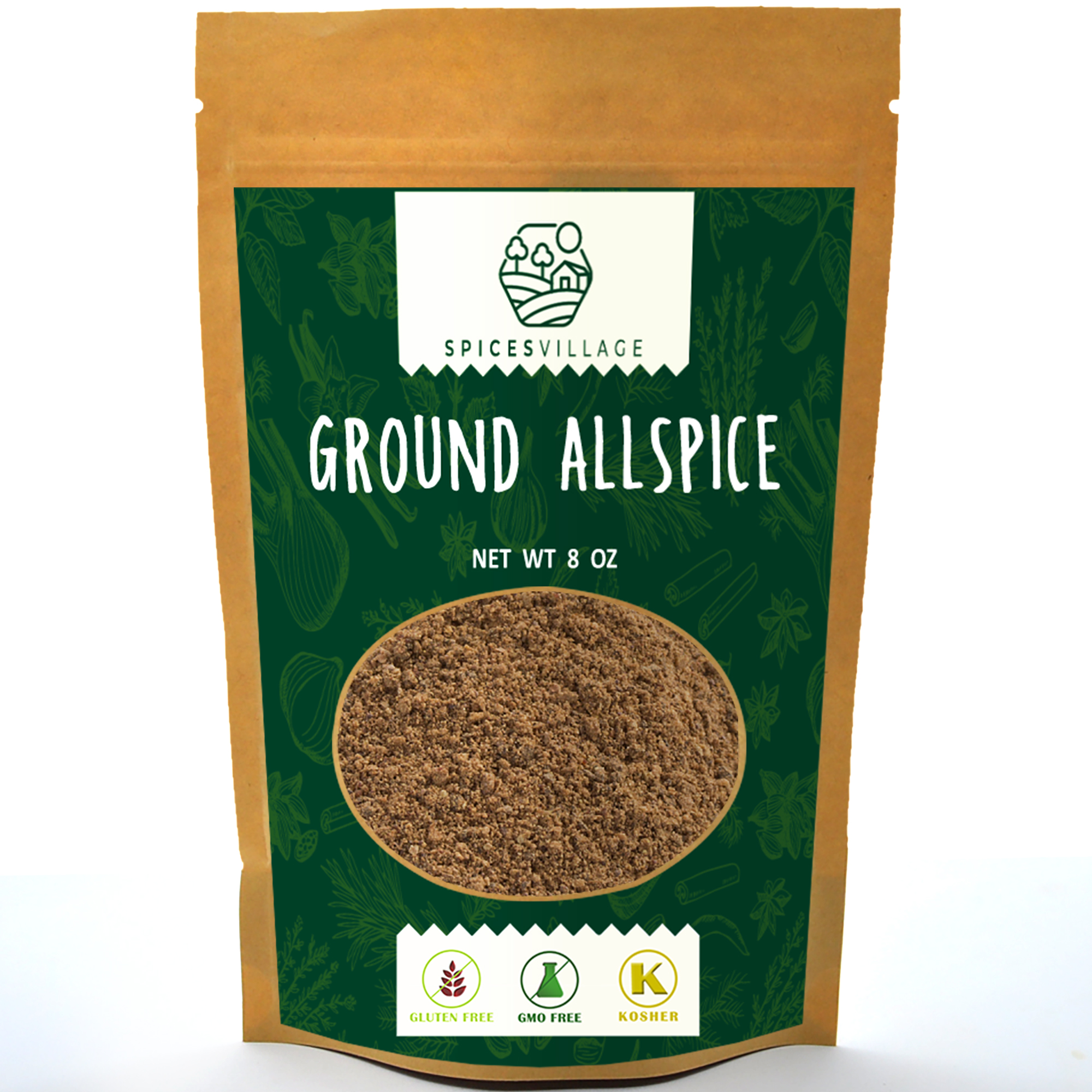 SPICES VILLAGE Ground Allspice (8 oz) - Powdered Fresh Whole Allspice  Berries, Ground Jamaican Pimento Seeds, Natural Seasoning for Curries  Pastries 