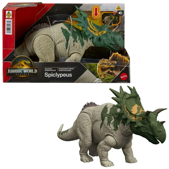 Jurassic World Rebirth Wild Roar Spiclypeus Dinosaur Toy, Tail Controlled Attack Chomp & Sound