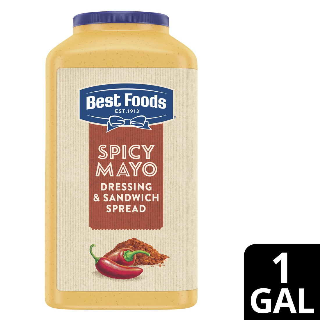 Hellmann's Spicy Mayonnaise, Sandwich Spread and Condiment, 1 Gallon, 128 oz