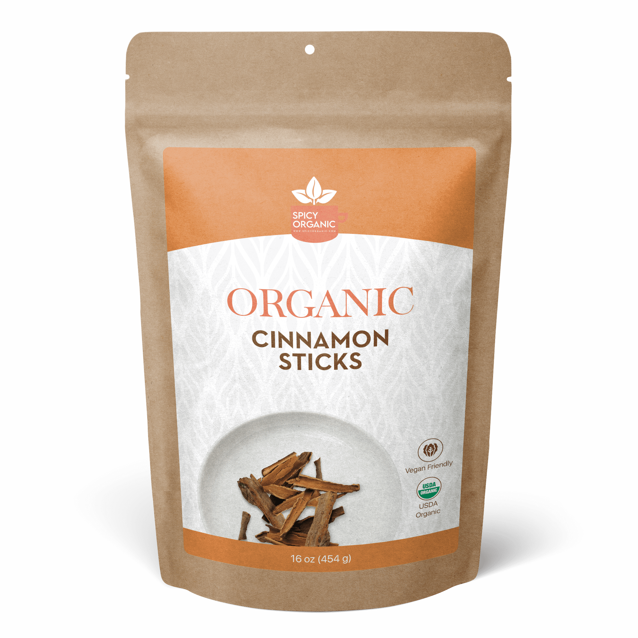 SPICY ORGANIC Cinnamon Sticks - 100% USDA Certified Organic - With Strong Aroma, Ideal For Cooking & Baking