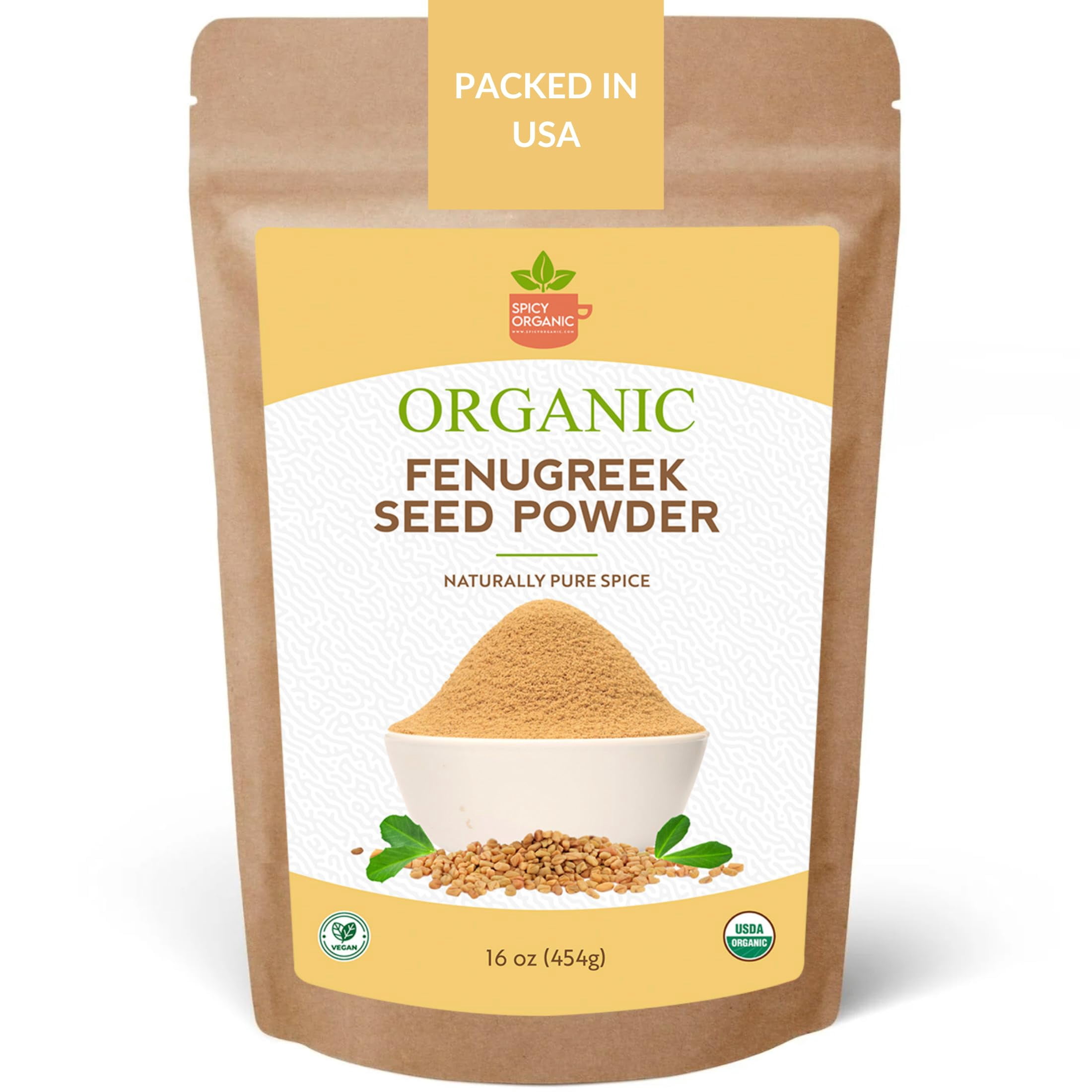 SPICY ORGANIC Fenugreek Powder MDA05 16 OZ USDA Certified Organic spicy-organic-fenugreek-powder-mda05-16-oz-usda-certified-organic